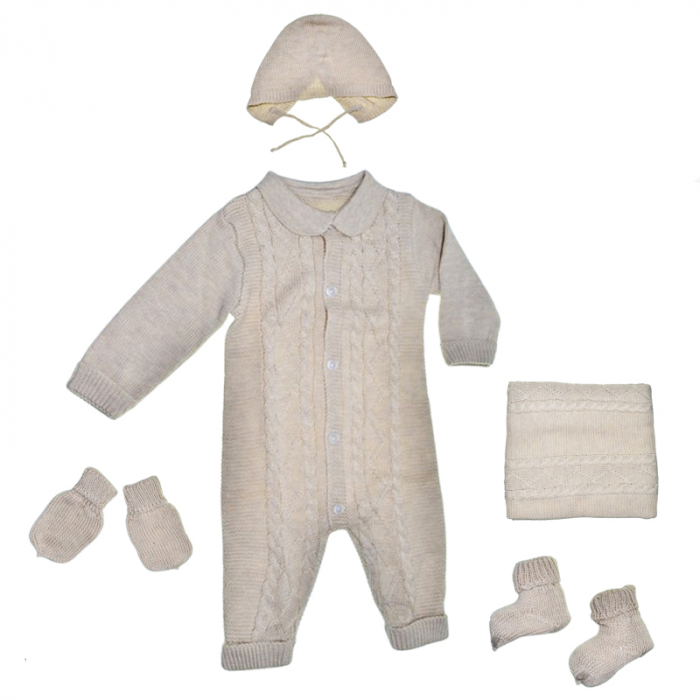 Set 5 piese pentru baieti Mini Junior SET-5PMJ1, Bej [1]