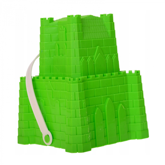 Set 6 piese pentru nisip galeata castel Toyz 000824, Verde [2]