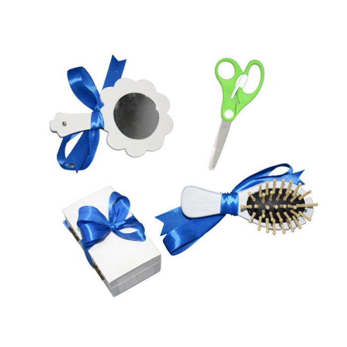 Set 5 piese tavita de taiere a motului pentru baieti Mini Junior TTM-01, Albastru [2]