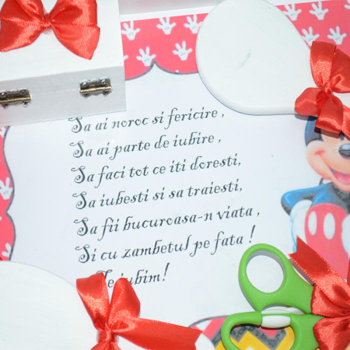 Set 5 piese tavita de taiere a motului pentru baieti Mini Junior TTM-04, Rosu [4]