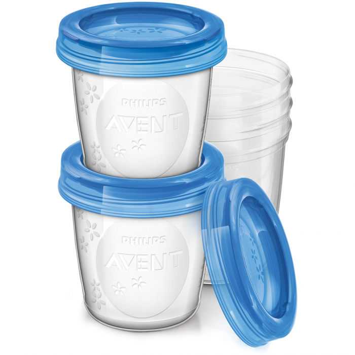 Set 5 recipiente pentru stocarea laptelui 180 ml 0 luni+ Philips Avent SCF619/05 [3]