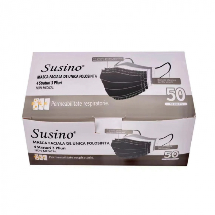 Set 50 bucati masti faciale 4 straturi  SUSINO 750036, Negru [6]