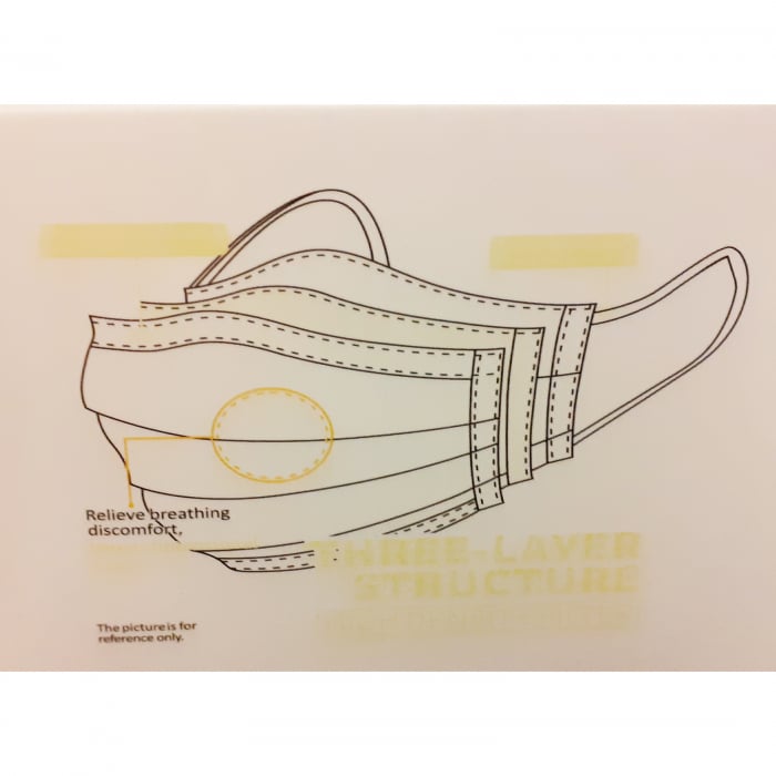 Set 10 bucati masti faciale de unica folosinta cu 3 straturi pentru protectie Susino 750043-2, Alb [2]