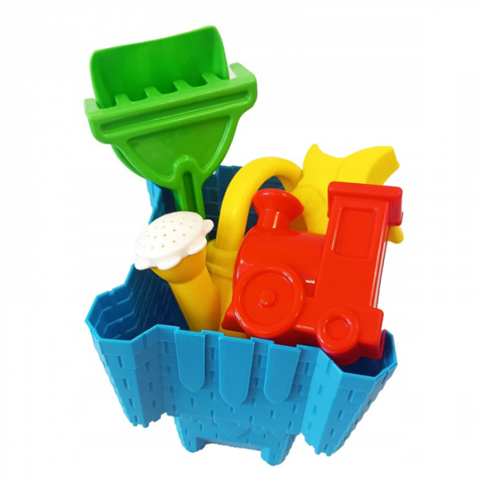 Set 6 piese pentru nisip galeata castel Toyz 000825, Albastru [2]