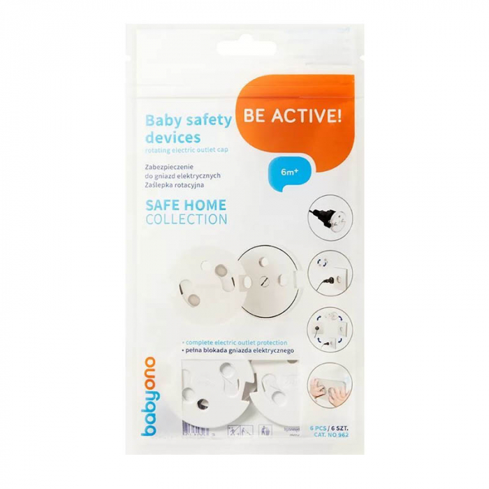 Set 6 protectii pentru priza BabyOno 962, Alb [6]