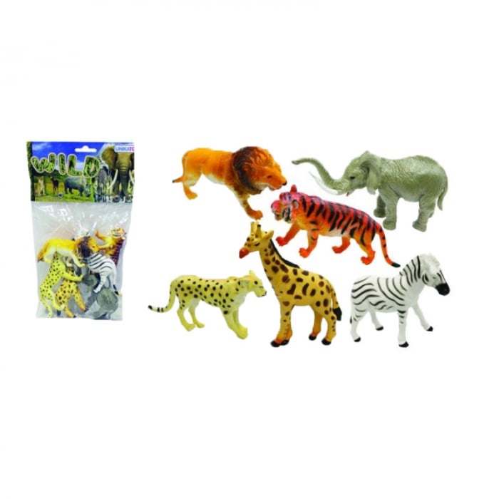 Set animale 6 piese Unika Toy Safari 24390, Multicolor [2]