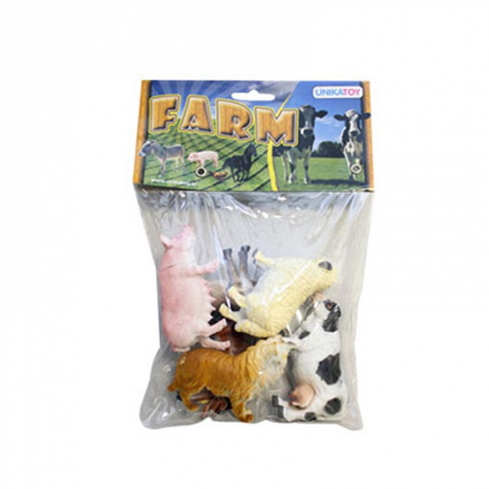 Set animale domestice 6 piese Unika Toy Farm 24391, Multicolor [8]