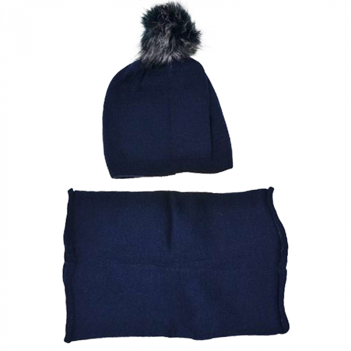 Set caciula si fular circular pentru baieti Gracek GRK2901B, Bleumarin [2]