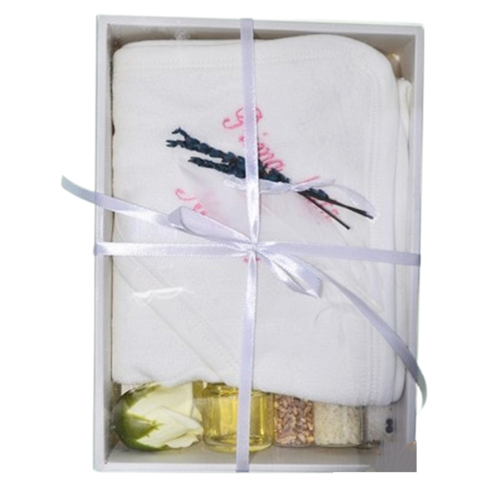 Set cadou personalizat, din 8 piese, pentru prima baita dupa botez, Mini Junior, S1411R, Multicolor [2]