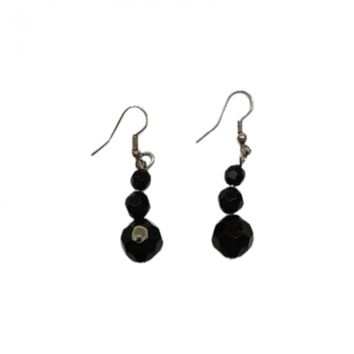 Set cercei si colier pentru dama, Mini Junior, 0608N, Negru [2]