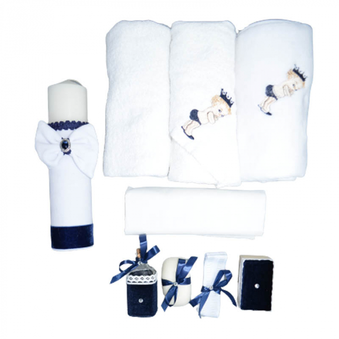 Set complet 10 piese trusou elegant pentru botez Mini Bimbi T080323-AL, Alb [4]
