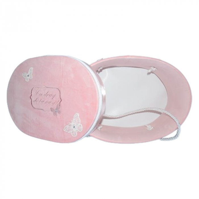 Set complet 9 piese trusou elegant pentru botez Mini Bimbi T080323-R, Roz [4]