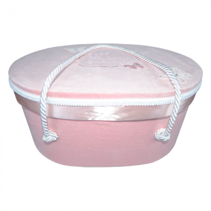 Set complet 9 piese trusou elegant pentru botez Mini Bimbi T080323-R, Roz [2]