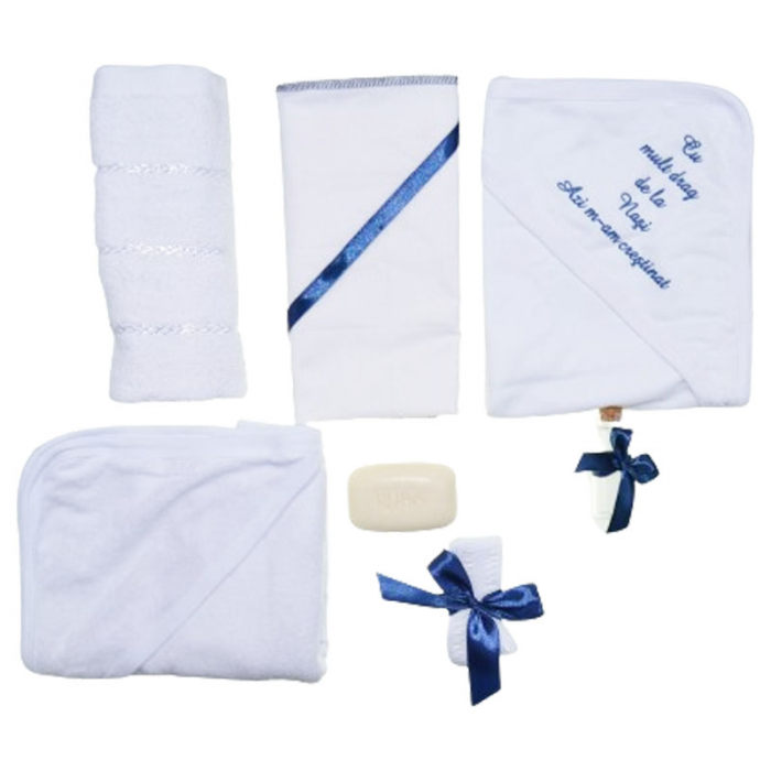 Set complet 7 piese trusou elegant pentru botez Mini Junior T300124-2, Alb [2]