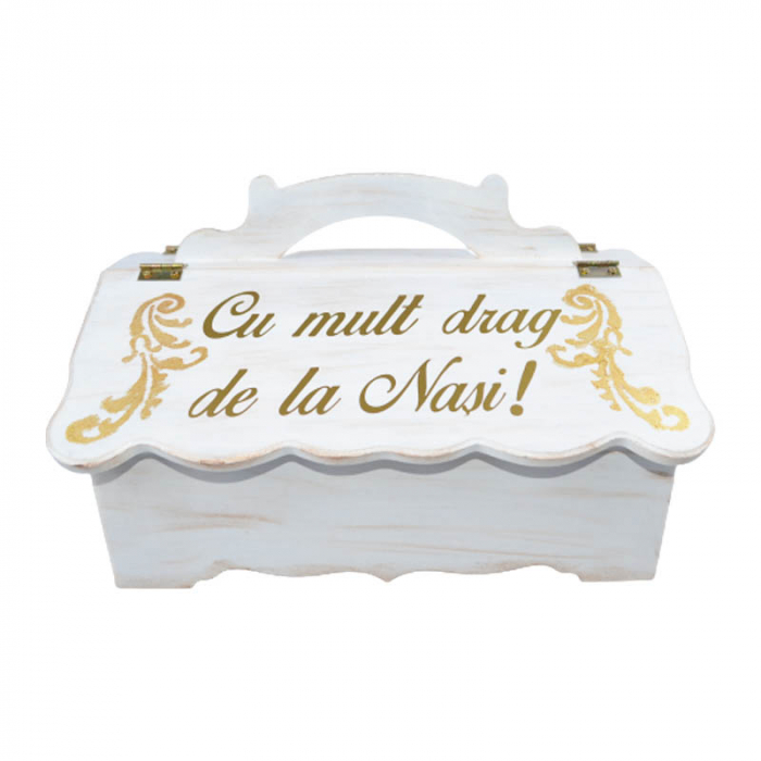 Set complet 8 piese trusou elegant pentru botez Mini Bimbi T080323-AU, Auriu [2]