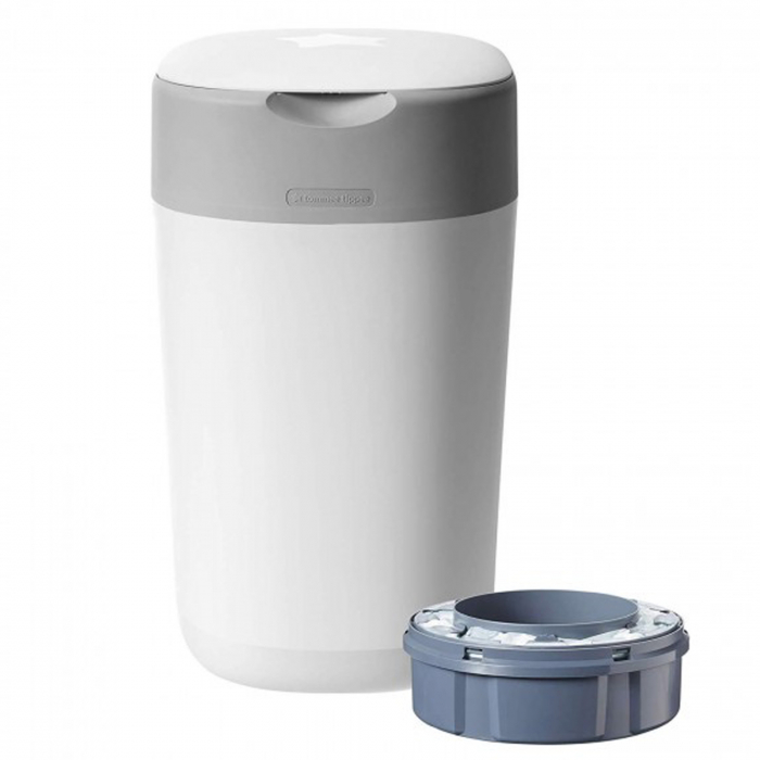 Set cos pentru depozitare scutece si 6 rezerve Tommee Tippee Sangenic Twist & Click 510044, Alb [8]