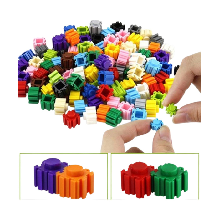 Set cuburi pentru construit, 100 piese, Mini Junior, WW3007, Multicolor [2]