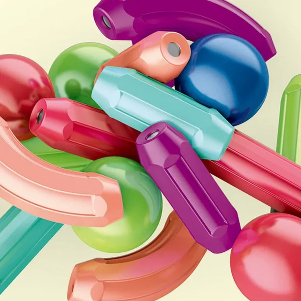 Set de constructie, cu 36 piese magnetice, de tip STEM pentru inginerie 2D si 3D, RCO WW2006, Multicolor [3]