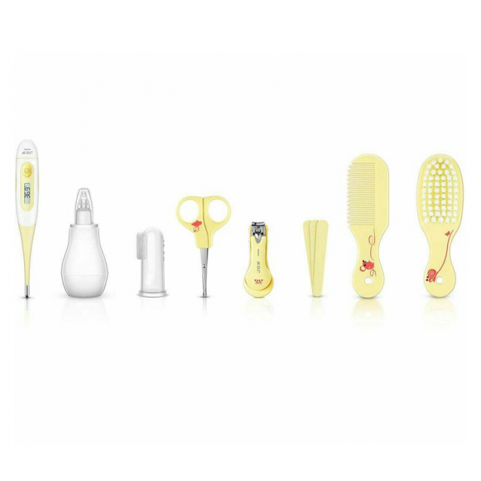 Set de ingrijire 10 piese pentru bebelusi Philips Avent SCF400/30G, Galben [2]