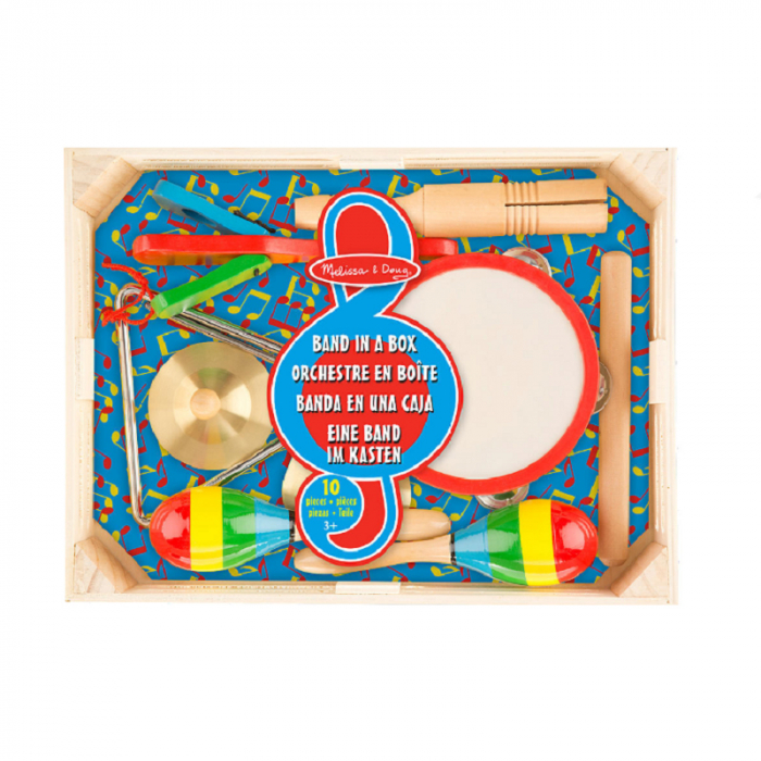Set de joaca Melissa & Doug instrumente muzicale din lemn Mini Junior KM22025, Multicolor [2]