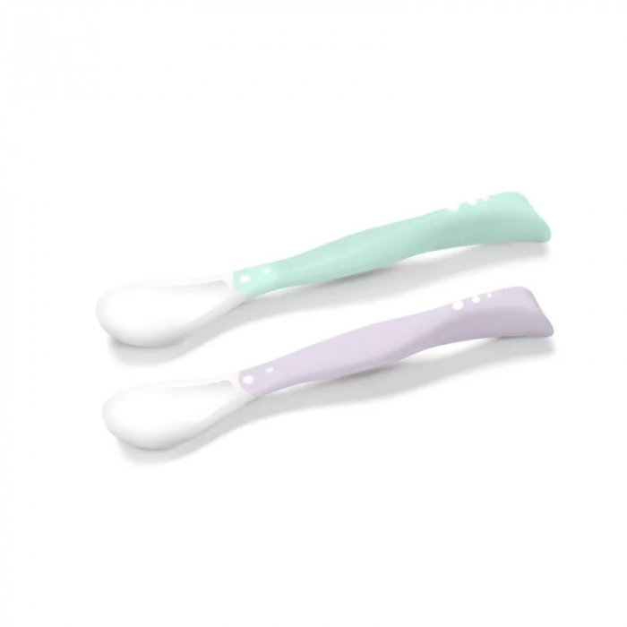 Set doua lingurite  flexibile BabyOno 1066/03, Multicolor [2]