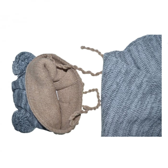 Set doua piese caciula si fular pentru baieti Mini Junior 44-419, Gri [2]