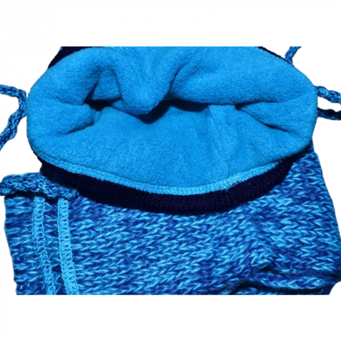 Set doua piese caciula si fular pentru baieti Mini Junior 38-418, Albastru [2]