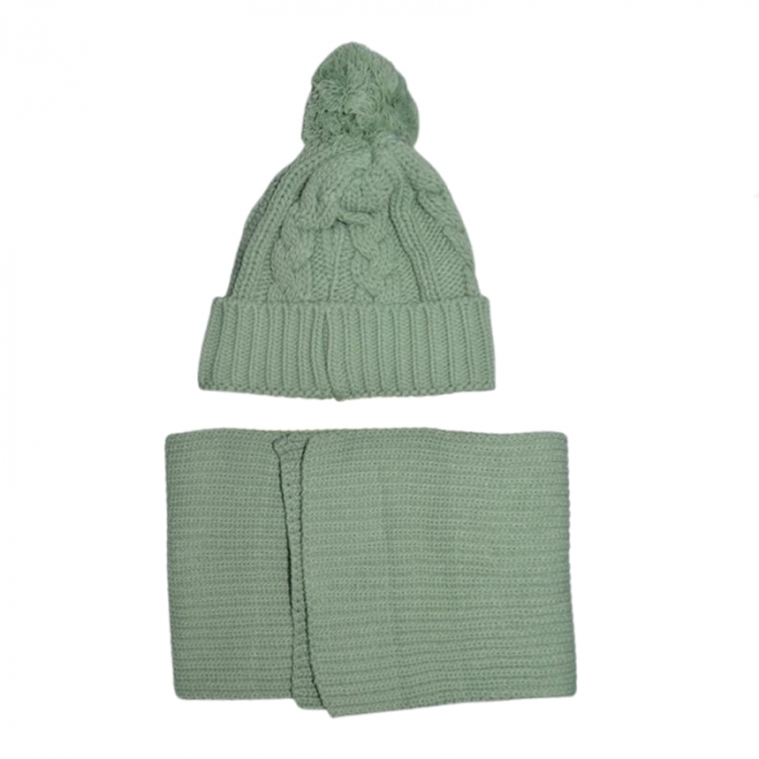 Set doua piese caciula si fular pentru copii Mini Junior CLA-MJ20, Verde [2]