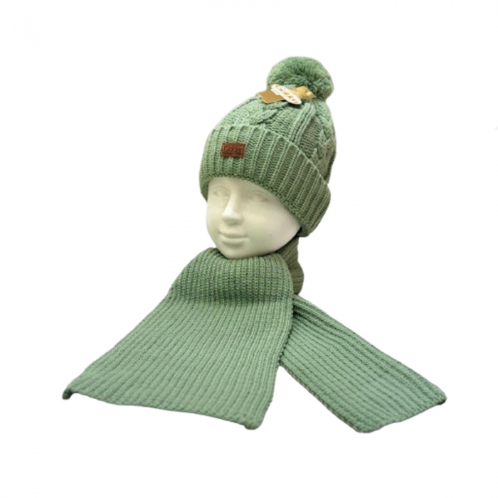 Set doua piese caciula si fular pentru copii Mini Junior CLA-MJ20, Verde [3]