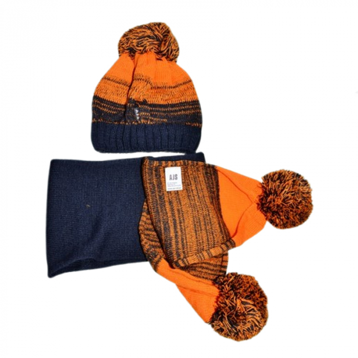 Set doua piese caciula si fular pentru baieti Mini Junior 38-476, Multicolor [2]
