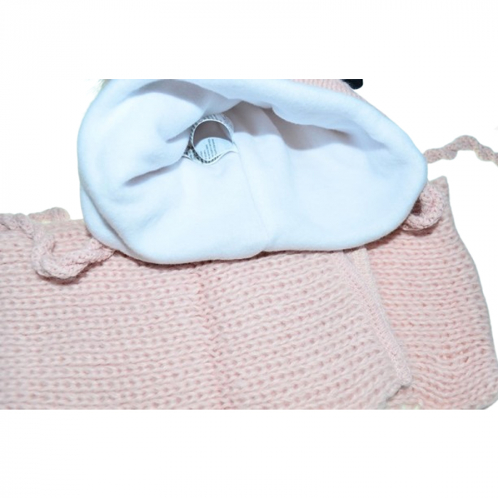 Set doua piese caciula si fular pentru fete Mini Junior 46-408, Coral [3]