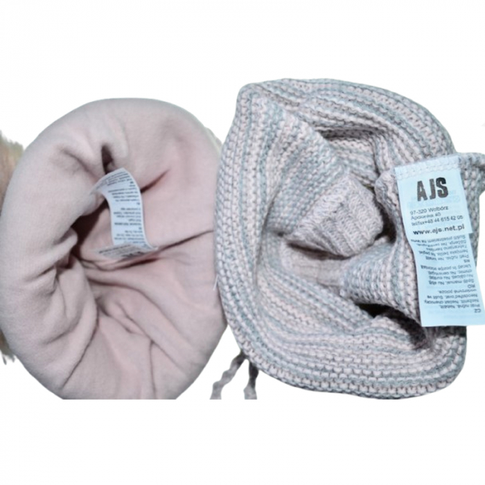 Set doua piese caciula si fular pentru fete Mini Junior 48-323-C, Gri [3]