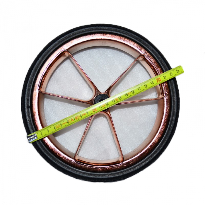 Set doua roti fata pentru carucior BabyActive RTA-BA38, Roz [2]
