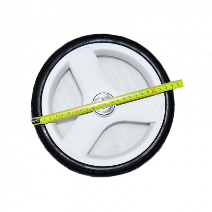 Set doua roti fata pentru carucior BabyActive RTA-BA39, Alb [2]