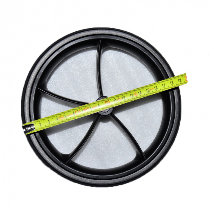 Set doua roti fata pentru carucior BabyActive RTA-BA41, Negru [2]