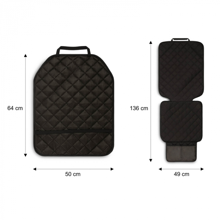 Set husa protectie bancheta auto si protectie scaun Caretero 522859, Negru [9]