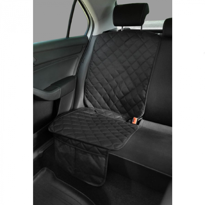 Set husa protectie bancheta auto si protectie scaun Caretero 522859, Negru [5]