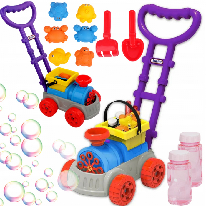 Set jucarie pentru nisip cu bule de sapun Bubble Train Toyz 127731, Multicolor [2]