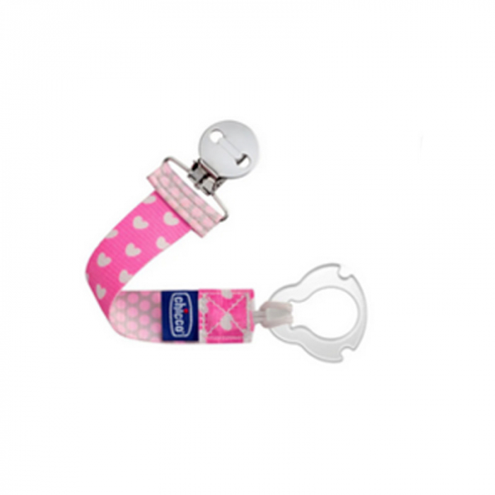 Set lanț, suzetă și biberon din polipropilena cu tetina din silicon 150 ml, Chicco Natural Feeling 122172R, Roz [4]