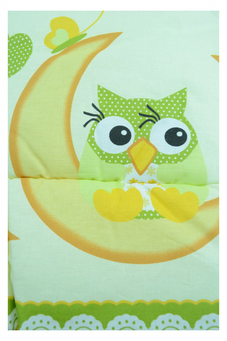 Set lenjerie de pat 2 piese 100 x 135 cm pentru copii MimiNu SLPSB-22, Verde [2]