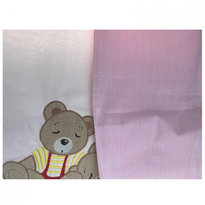Set lenjerie de pat 2 piese 120 x 90 cm pentru fete Ty i My 90-85R, Roz [2]
