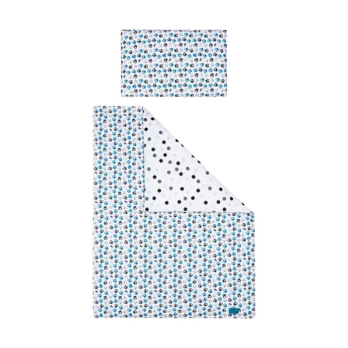 Set lenjerie de pat, 2 piese, pentru bebelusi 120 x 90 cm Kociaki P01-632-3, Albastru [1]