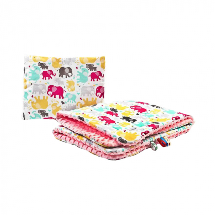 Set lenjerie de pat 2 piese pentru bebelusi Sensillo 4204R, Multicolor [3]
