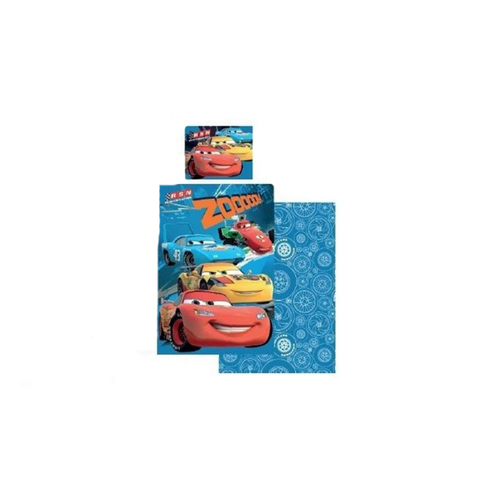 Set lenjerie de pat 2 piese pentru copii Disney Cars LDC-1, Multicolor [2]
