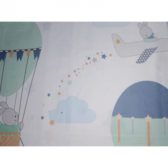 Set lenjerie de pat 3 piese 100 x 135 cm pentru bebelusi Albero Mio K095, Multicolor [2]