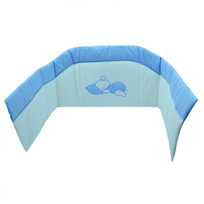Set lenjerie de pat 3 piese 100 x 135 cm pentru bebelusi Blanca SLPSB-11, Multicolor [3]