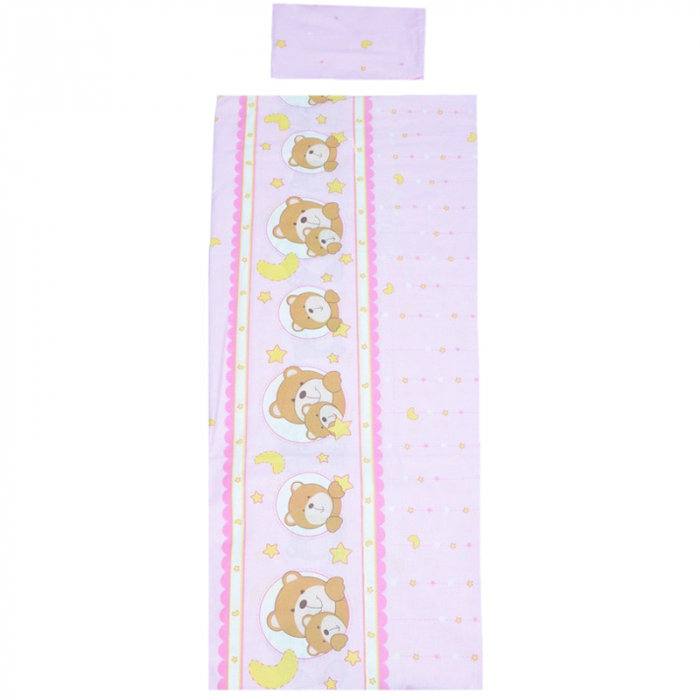 Set lenjerie de pat 3 piese 100 x 135 cm pentru bebelusi Jarpol SLPSB-10, Multicolor [4]