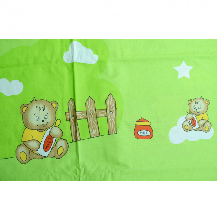 Set lenjerie de pat 3 piese 100 x 135 cm pentru bebelusi Mini Junior SLPSB-12 [2]