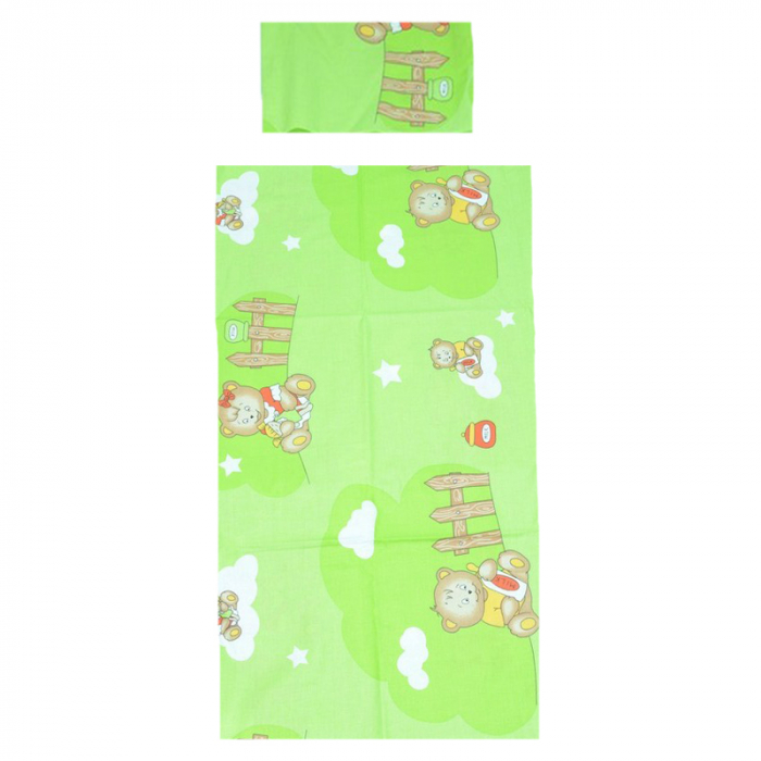 Set lenjerie de pat 3 piese 100 x 135 cm pentru bebelusi Mini Junior SLPSB-12 [4]
