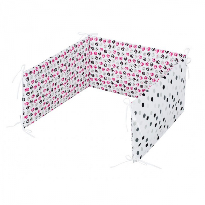 Set lenjerie de pat 3 piese pentru bebelusi 120 x 90 cm Kociaki Belisima P01-631, Multicolor [2]